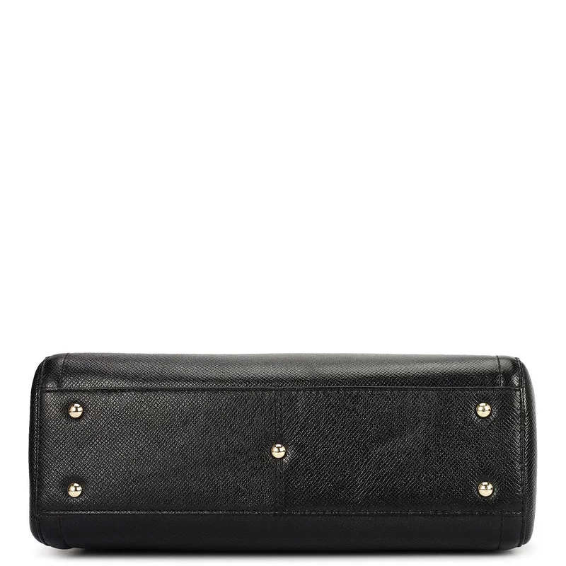 Da Milano Black Small Franzy Leather Satchel - Black for Women | Best Price UAE